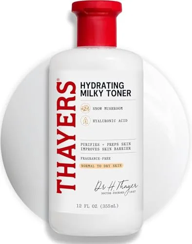 THAYERS Milky Face Toner Skin Care with Snow Mushroom Tremella and Hyaluronic Acid, Natural Review: Tested and Rated
