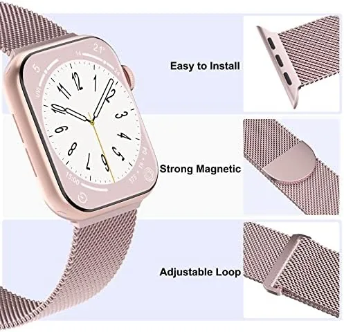 The black mesh band on a wrist during a workout with the watch face visible