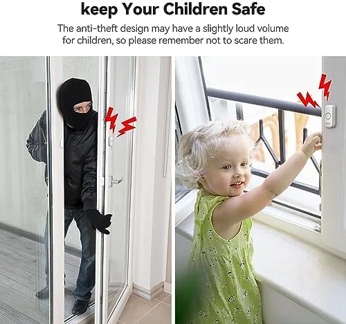 The Door Alarms for Kids Safety, VOXON Window Alarm Door Alarm in real use