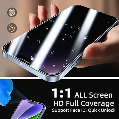 Another view of the ruwa Privacy Screen Protector for iPhone 13/13 Pro/14/16e [2-Pack][6.1 Inch]