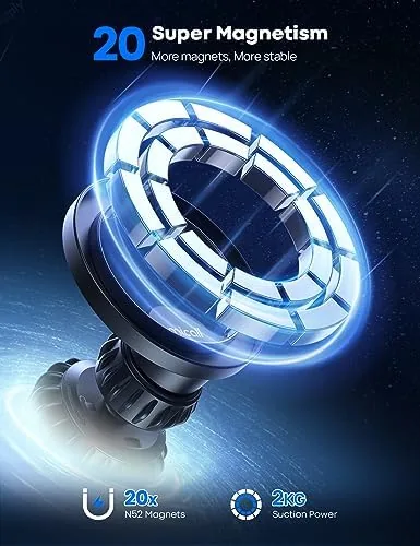 Close up of the mount face showing the circular magnet array ring
