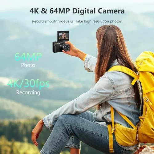 Close up of the flip screen rotated fully forward showing the viewfinder display