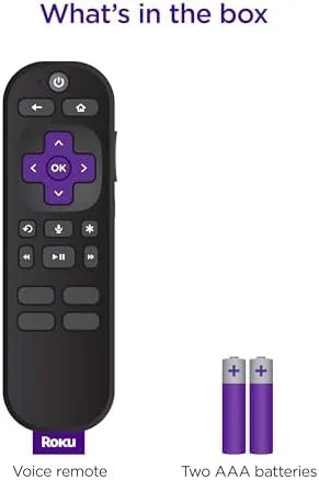 Another view of the Roku Voice Remote, Replacement TV Remote Control | Voice Control