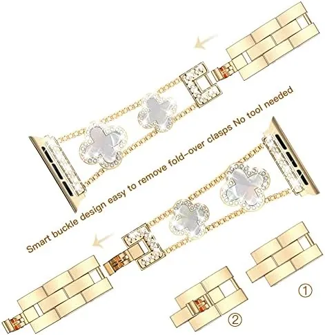 Comparison of the diamond metal band with a plain steel bracelet and a sport band