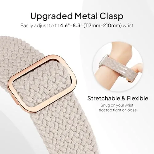 Close up of the braided nylon weave and the lugs of the watch band