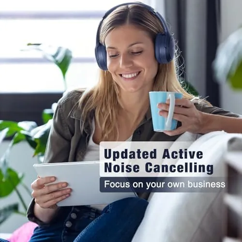 Close look at the RUNOLIM Active Noise Cancelling Headphones, Wireless Bluetooth Over Ear | build quality
