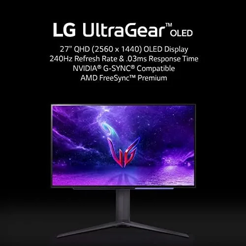 Rear of the monitor showing the ports and stand