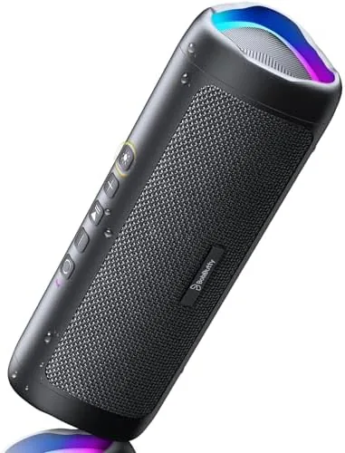 Overview of the Bluetooth Speaker, 20W HD Sound, Portable Wireless, IPX5 Waterproof, Up