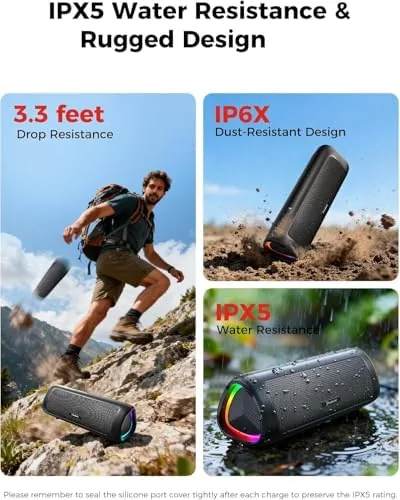 The Bluetooth Speaker, 20W HD Sound, Portable Wireless, IPX5 Waterproof, Up in real use