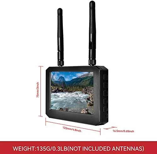 Close look at the FPV Monitor for FPV Camera- 5.8Ghz 4.3" FPV Display Screen build quality