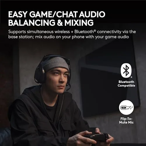 The Astro A50 X worn by a player during a PS5 gaming session
