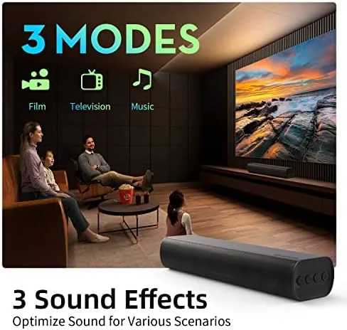 The Sound Bars for TV 16-inch, Cinematic TV Sound Bar with in real use