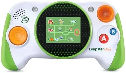 The LeapFrog Leapster Ultra held in a child's hands