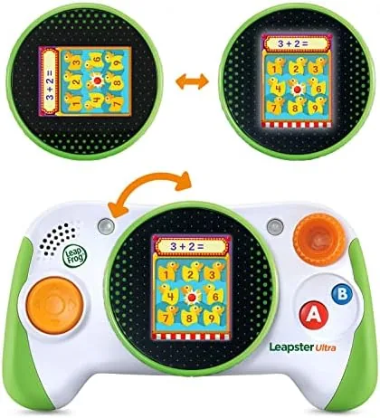 Close view of the Leapster Ultra touchscreen and bumper design