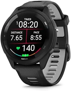 Close view of the Forerunner 265 showing the Morning Report with sleep and readiness data