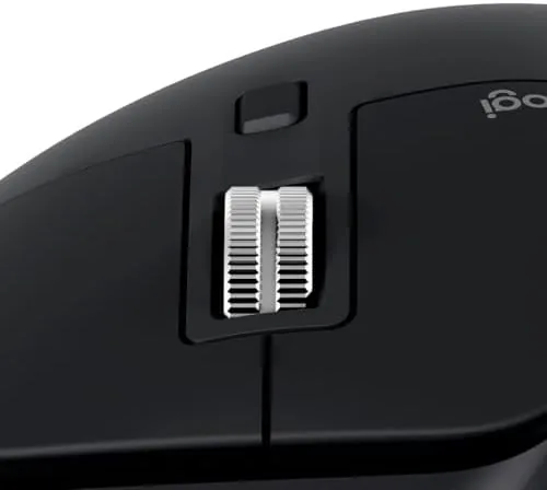 Logitech MX Master 3S gliding across a glass desk surface