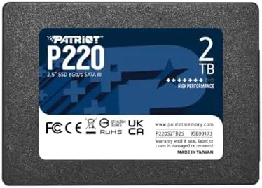 The Patriot P220 compared against an m.2 drive and an old hard drive