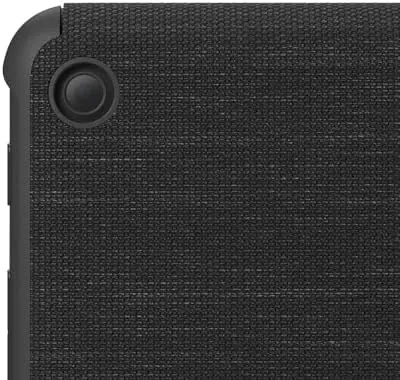 Official Fire HD 10 cover next to a cheaper folio and a slim TPU case