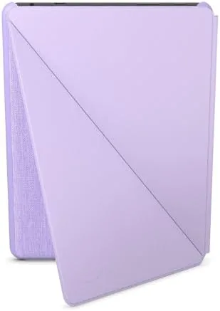 Fire HD 10 in the Lilac cover propped up at the higher viewing angle