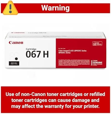 The Canon Genuine 067 Black Toner Cartridge High Capacity Compatible with in real use