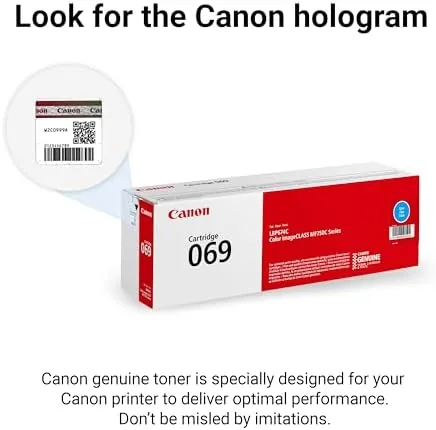 Another view of the Canon Genuine 069 Cyan Toner Cartridge Compatible with MF753Cdw, MF751Cdw, LBP674Cdw