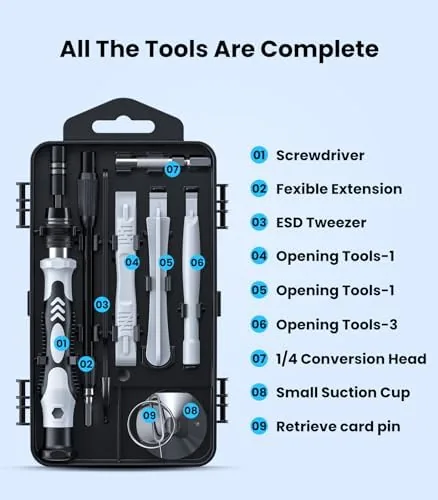 The AXTH 115-in-1 Precision Screwdriver Set, [Super Durable] Mini Professional Magnetic compared in context