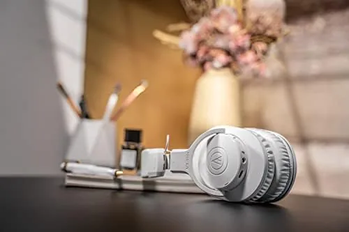 The Audio-Technica ATH-M20xBTWH Wireless Over-Ear Headphones with Mic, 60 Hour Battery in real use
