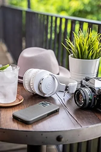 Another view of the Audio-Technica ATH-M20xBTWH Wireless Over-Ear Headphones with Mic, 60 Hour Battery