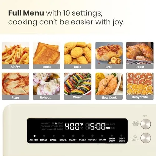 Close look at the VAL CUCINA Retro 26.3 QT Infrared Heating Air Fryer Toaster build quality