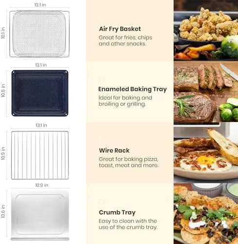 The VAL CUCINA Retro 26.3 QT Infrared Heating Air Fryer Toaster compared in context