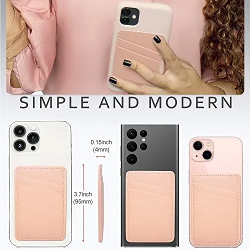 The Limvory Phone Wallet, Leather Phone Card Holder Adhesive Stick On in real use