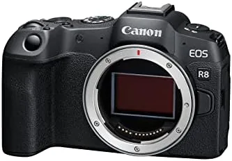 Close look at the Canon EOS R8 Mirrorless Camera Body, Full‑Frame CMOS Sensor, 24.2 build quality