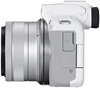 White EOS R50 screen showing the creative assist interface