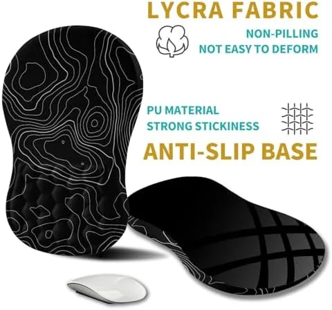 Another view of the Hokafenle Ergonomic Mouse Pad Wrist Support, Wrist Rest Mousepad for
