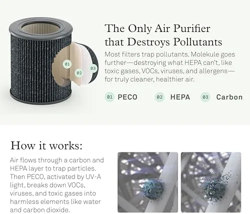 Close look at the Molekule PECO-HEPA Tri-Power Filter Air Mini and Air Mini+ | build quality