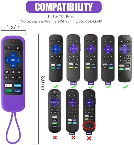 Close look at the 2 Pack Case for Roku Express/Streaming Stick/Premiere - Silicone Remote build quality