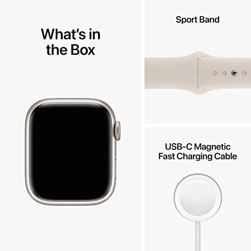 The Apple Watch Series 8 [GPS, 41mm] - Starlight Aluminum Case compared in context