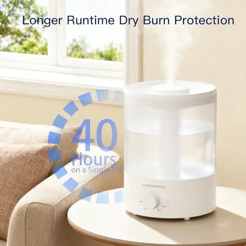 Testing the MEGAWISE 2 pack 3.5L Ultrasonic Cool Mist Humidifier ,  Top-Fill over two weeks