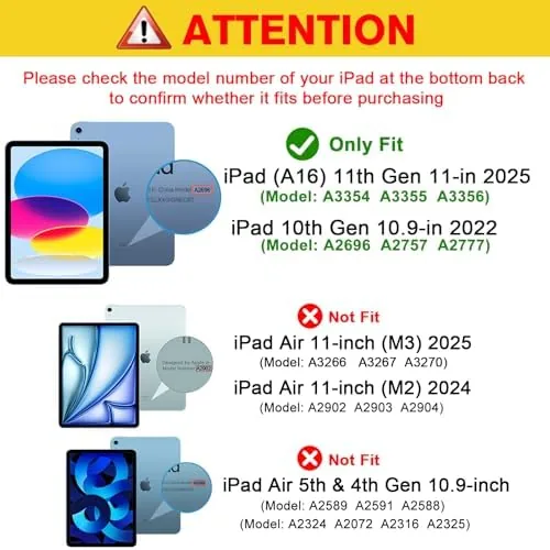 Close look at the ProCase for iPad A16 11th/10th Generation Case with Pencil Holder build quality