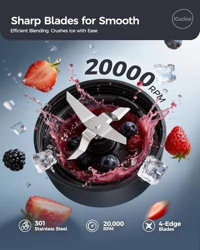 Finished green smoothie in the 28oz cup with a travel lid on