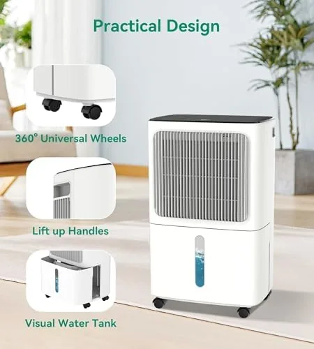 Testing the 34 Pint/D, 2500 Sq.Ft Dehumidifier for Basement with Drain Hose over two weeks