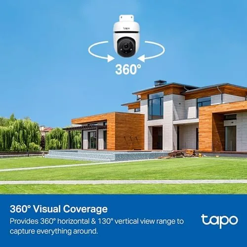 The Tapo 1080P Outdoor Wired Pan/Tilt Security Wi-Fi Camera, 360° View in real use