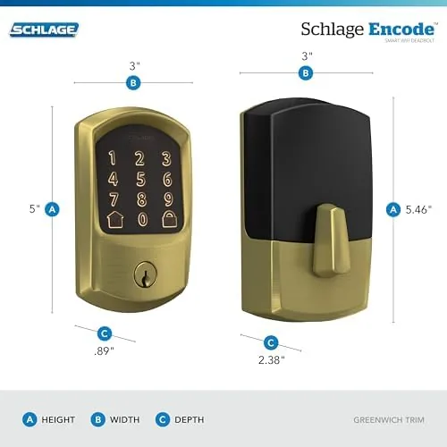 The Schlage app showing lock status and code management on a phone