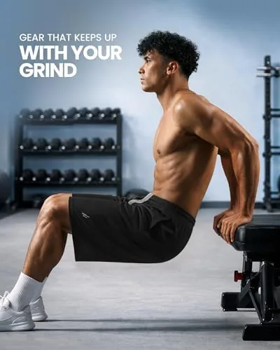 Close look at the Breathable Mesh Mens Athletic Shorts Loose-Fit Quick Dry Running Gym build quality
