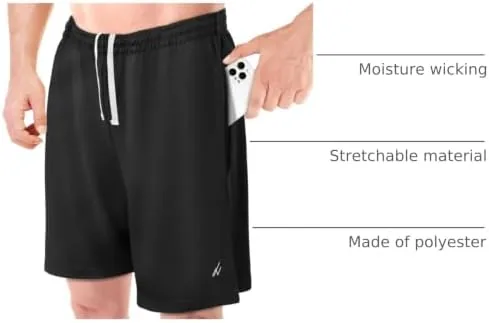 The Breathable Mesh Mens Athletic Shorts Loose-Fit Quick Dry Running Gym in real use
