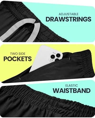 Another view of the Breathable Mesh Mens Athletic Shorts Loose-Fit Quick Dry Running Gym