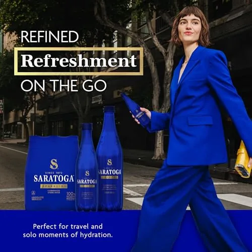 The Saratoga, Sparkling Water Bottles, 6-Pack - Carbonated Spring Bottled Water in real use