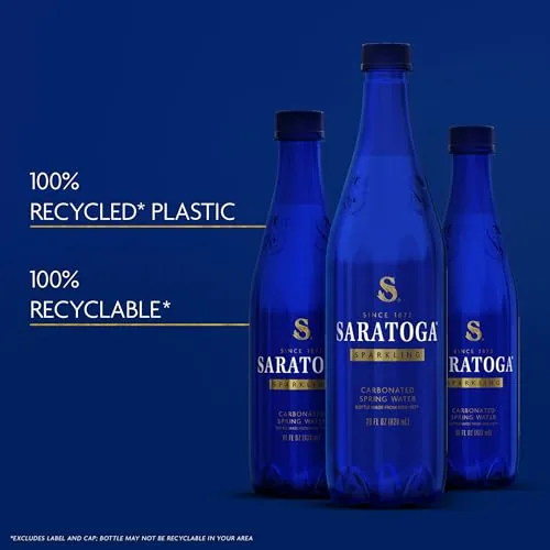 Another view of the Saratoga, Sparkling Water Bottles, 6-Pack - Carbonated Spring Bottled Water