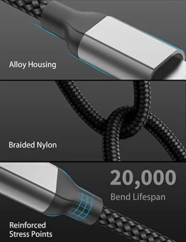 Another view of the 2Pack MFi Certified 3ft USB-C to Lightning Cable for iPhone