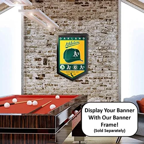 Another view of the WinCraft Oakland Athletics Heritage History Banner Pennant